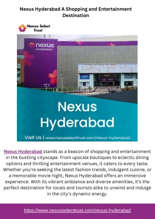 Nexus Hyderabad A Shopping and Entertainment Destination