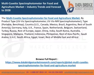 Multi-Cuvette Spectrophotometer for Food and Agriculture Market