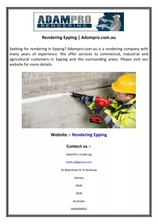 Rendering Epping  Adampro.com.au