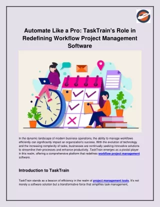Automate Like a Pro_ TaskTrain's Role in Redefining Workflow Project Management Software