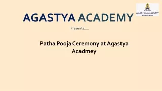 Patha Pooja Ceremony at Agastya Academy