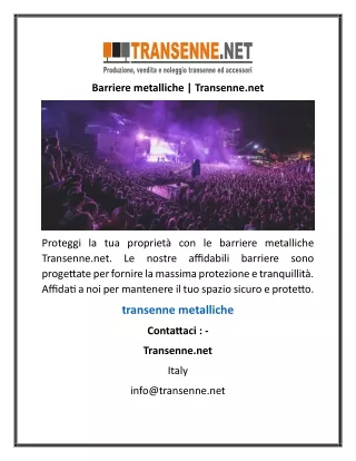 Barriere metalliche | Transenne.net