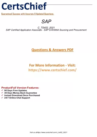 Supercharge Your Career with C_TS452_2021 SAP Certified Application Associate - SAP S4HANA Sourcing and Procurement Exam