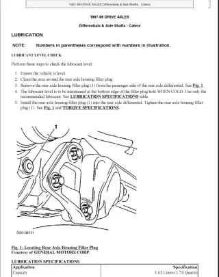 1998 Cadillac Catera Service Repair Manual