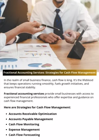 Fractional Accounting Services: Strategies for Cash Flow Management