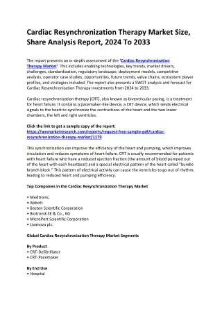 Cardiac Resynchronization Therapy Market Size