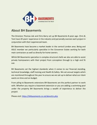 Foundation Waterproofing - BH Basements