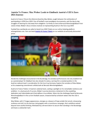 Max Wober Leeds to Gladbach Austria's Euro 2024 Journey