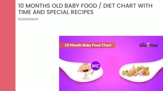 10 Months Old Baby Food  Diet Chart With Time and Special Recipes