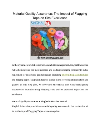 Material Quality Assurance_ The Impact of Flagging Tape on Site Excellence