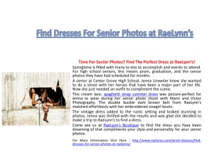 Find Dresses for senior