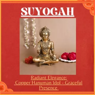 Radiant Elegance Copper Hanuman Idol - Graceful Presence