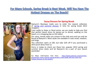 For Many Schools, Spring Break
