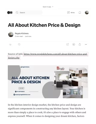 All About Kitchen Price & Design