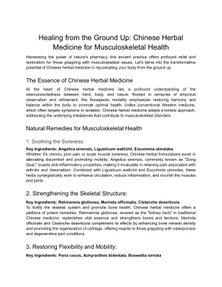 Healing from the Ground Up_ Chinese Herbal Medicine for Musculoskeletal Health