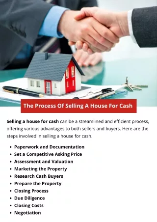 The Process Of Selling A House For Cash