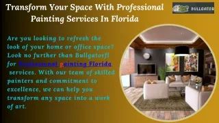 Makeover Your Area With Skilled Professional Painting Services In Florida