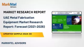 UAE Metal Fabrication Equipment Market Research Report: Forecast (2021-2026)