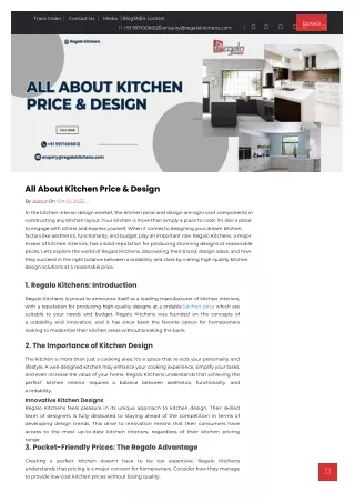 All About Kitchen Price & Design