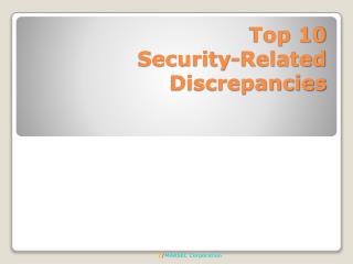 Top 10 Security-Related Discrepancies