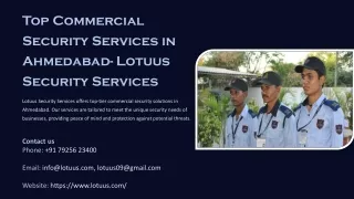 Security Services Ahmedabad, Security Agency in Ahmedabad! Lotuus.com