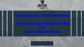 Exploring the Great Outdoors Top Camping Equipment Stores and Hiking Gear Supplies
