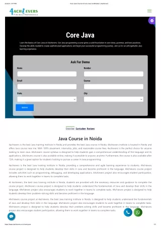 core java course