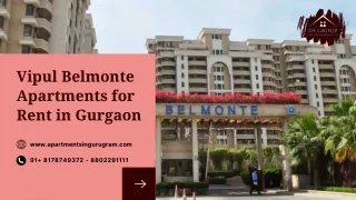 Vipul Belmonte Apartments for Rent in Gurgaon | Vipul Belmonte