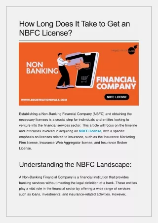 How Long Does It Take to Get an NBFC License?