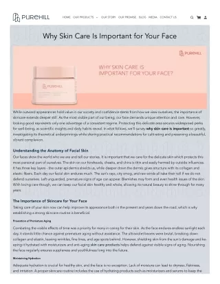 The Importance of Skincare for Your Face