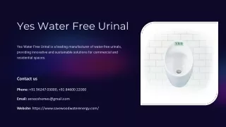 Water Free Urinal Manufacturer, Water free Urinal Supplier in India