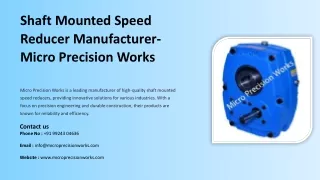 Shaft Mounted Speed Reducer manufacturer, Shaft Mounted Speed Reducer (SMSR) Gea