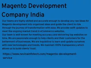 Magento development company India