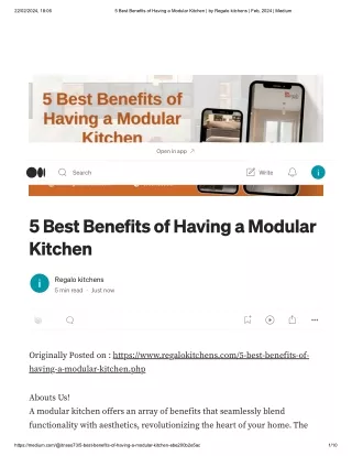 5 Best Benefits of Having a Modular Kitchen