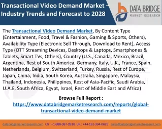 Transactional Video Demand Market
