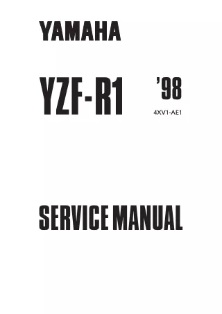 1998 Yamaha YZF-R1 Service Repair Manual