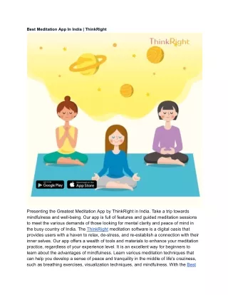 Best Meditation App In India _ ThinkRight