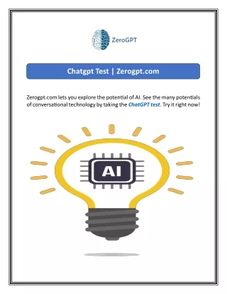 Chatgpt Test  Zerogpt