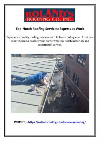 Top-Notch Roofing Services Experts at Work