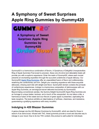 A Symphony of Sweet Surprises Apple Ring Gummies by Gummy420