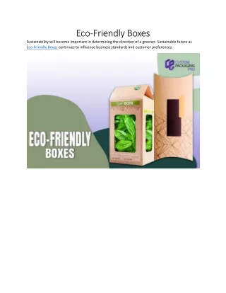 Eco-Friendly Boxes