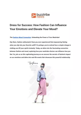Dress for Success_ How Fashion Can Influence Your Emotions and Elevate Your Mood_