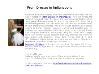 Prom Dresses in Indianapolis