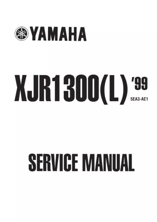 1999 Yamaha XJR1300(L) Service Repair Manual