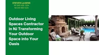 Outdoor Living Spaces Contractor in NJ Transforming Your Outdoor Space