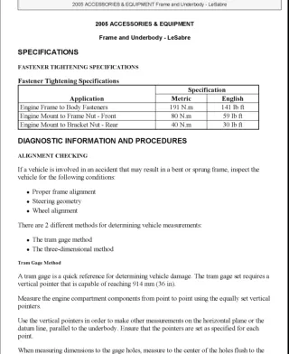 2000 Buick Lesabre Service Repair Manual