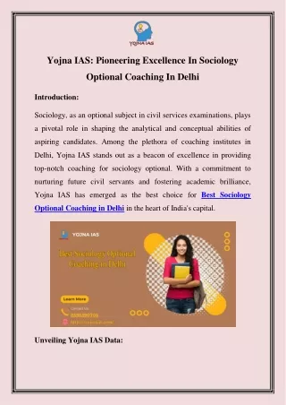 Best Sociology Optional Coaching in Delhi  Call-8595390705