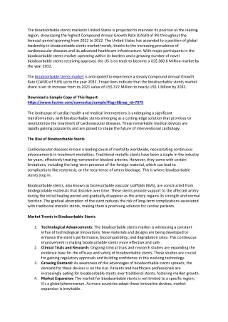 Bioabsorbable Stents Market