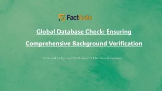 Global Database Check- Ensuring Comprehensive Background Verification
