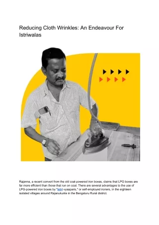 Reducing Cloth Wrinkles_ An endeavour for istriwalas